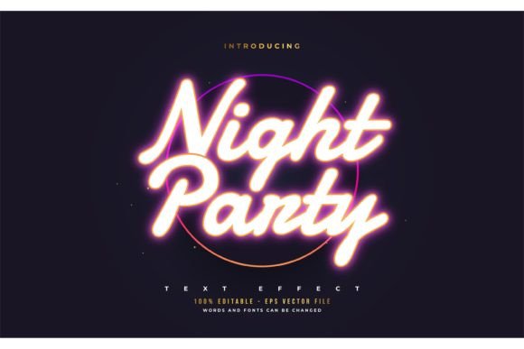 Download Night Party Text Style with Neon Effect - Effect Collection