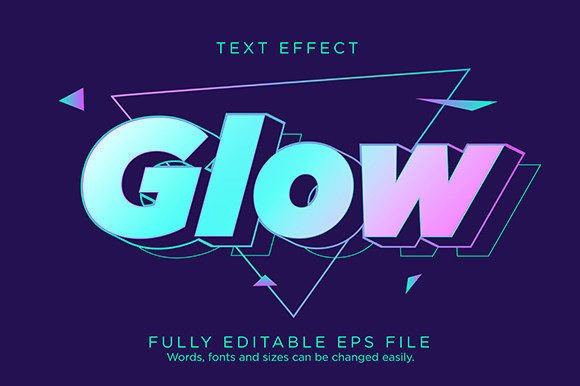 Download Triangle Glow Text Effect Font Type - Effect Collection