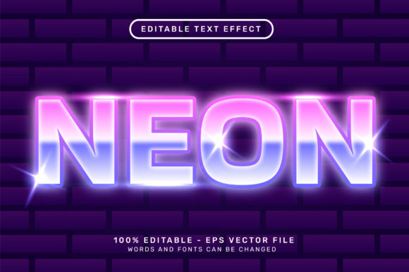 Download Neon Light Color Editable 3d Text Effect - Effect Collection
