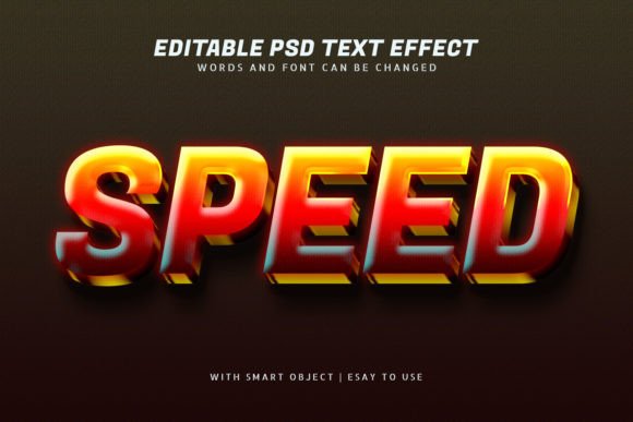 Download Speed 3d Glow Text Effect Editable - Effect Collection