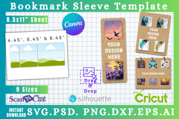 Download Bookmark Sleeve Display Cards Template - Display Collection