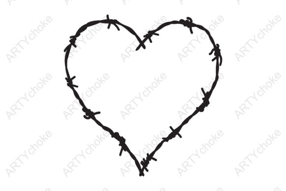 Download Barb Wire Heart. SVG File for Cricut - Bar Collection