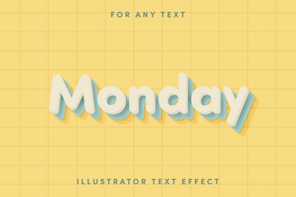 Download Monday Illustrator Text Effect - Effect Collection