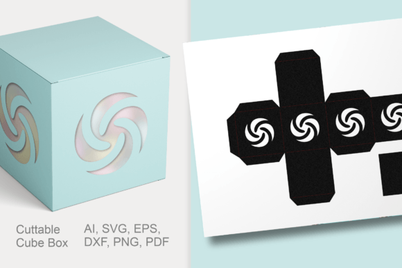 Download Vertigo Window Cube Gift Box Template - Gift Collection