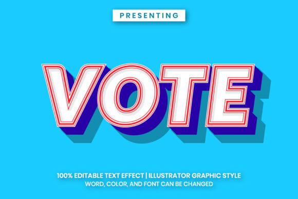 Download Vote Illustrator Text Effect - Effect Collection