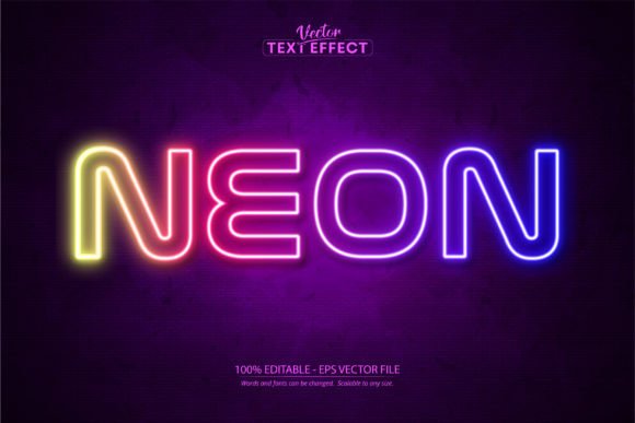 Download Neon Text Effect, Editable Neon Light - Effect Collection