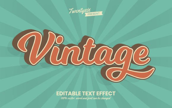 Download Vintage - Illustrator Text Effect Style - Effect Collection