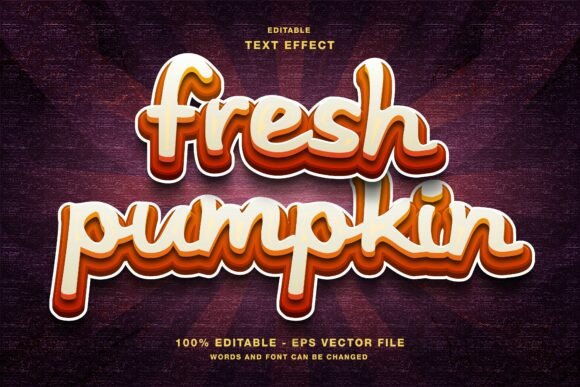 Download Fresh Pumpkin 3D Editable Text Effect - Effect Collection