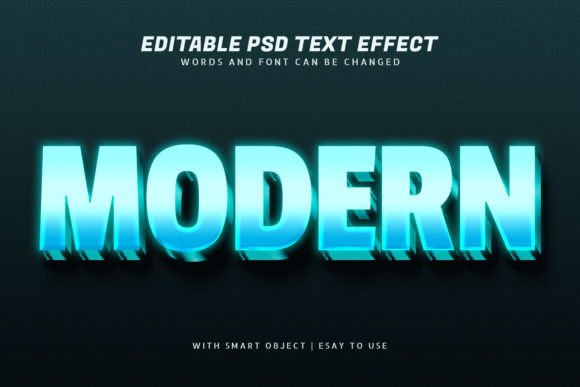 Download Modern 3d Blue Glow Text Effect Editable - Effect Collection
