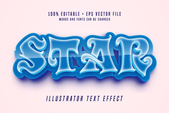 Download Star 3D Illustrator Text Effect Font - Effect Collection