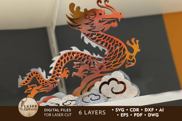 Download Dragon CHINESE NEW YEAR Laser Cut File - New year Collection