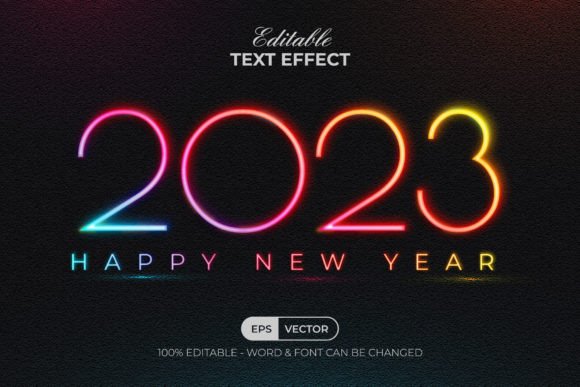 Download 2023 New Year Text Effect Style - New year Collection