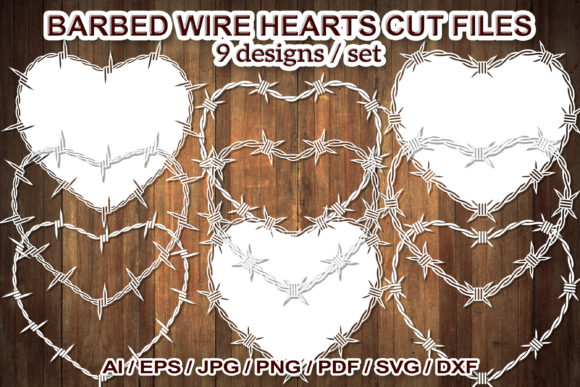 Download Barbed Wire Heart Clip Art Set&nbsp; - Bar Collection