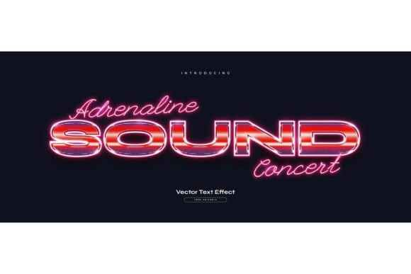 Download Red Retro Text Style with Neon Effect - Effect Collection