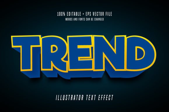 Download Trend 3D Illustrator Text Effect Font - Effect Collection