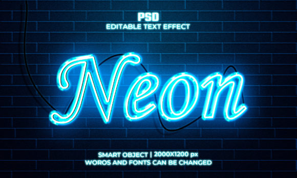 Download 3d Neon Font Style Effect Mockup - Effect Collection