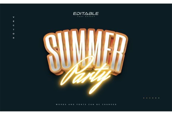 Download Summer Party Text in 3D and Neon Effect - Effect Collection