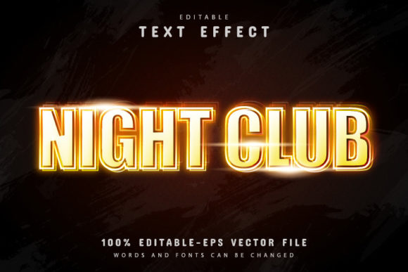 Download Nightclub Text, Orange Neon Style Effect - Effect Collection