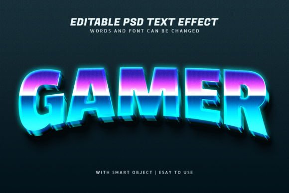 Download Gamer 3d Glow Text Effect Editable - Effect Collection