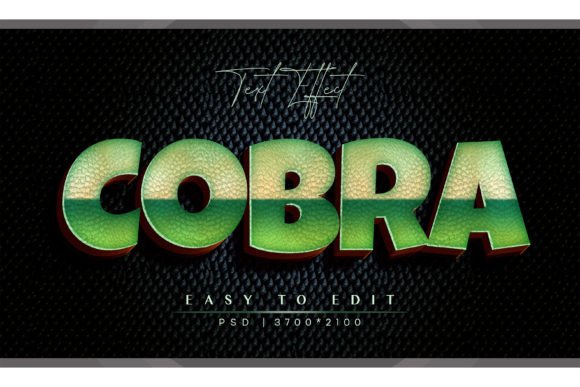 Download Cobra Skin Style 3D Text Effect Editable - Effect Collection