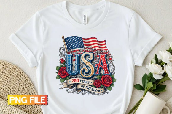 Download USA 250 Years PNG Patriotic Roses Art - Year Collection