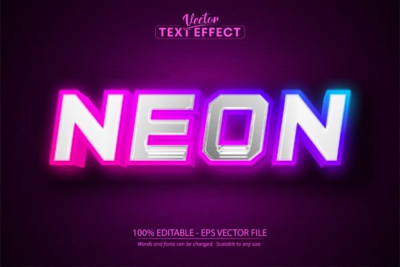 Download Neon Text Effect, Editable Neon Light - Effect Collection