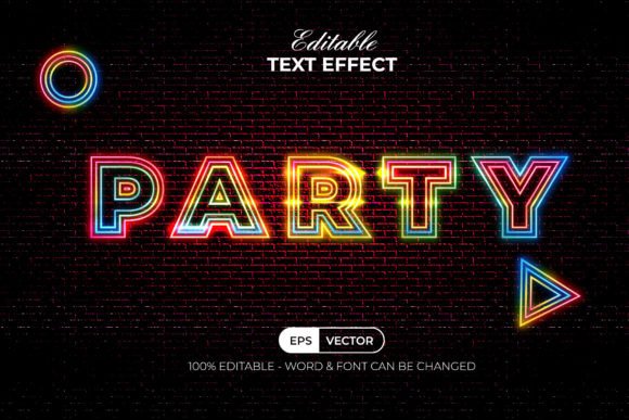 Download Party Text Effect Neon Style - Effect Collection